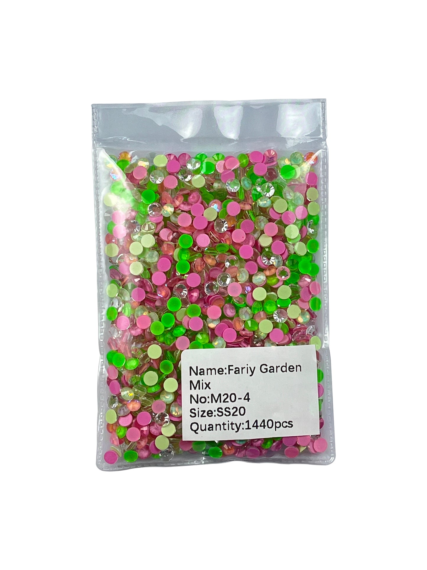 #M4 Fariy Garden Mixed Glass Flat Back Rhinestones  1440pcs