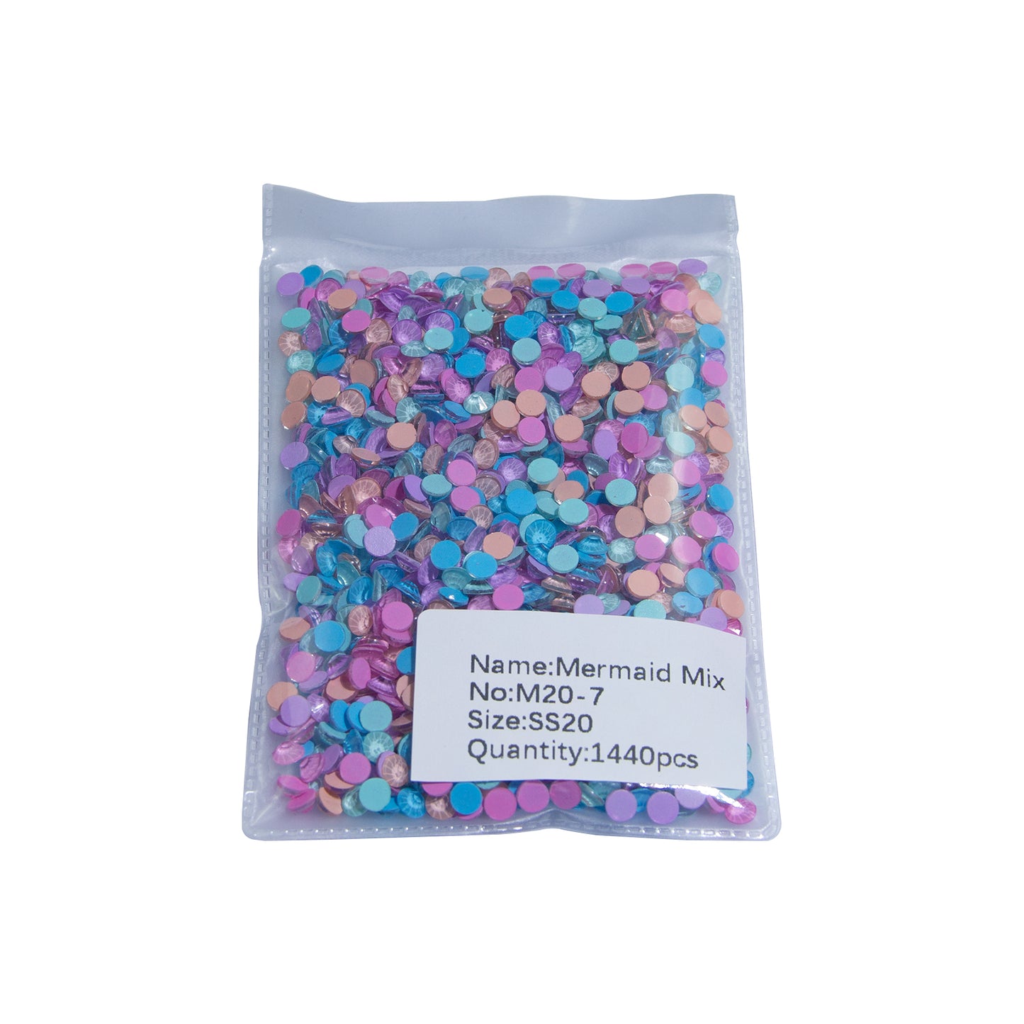 #M7 Mermaid Mixed Glass Flat Back Rhinestones 1440pcs