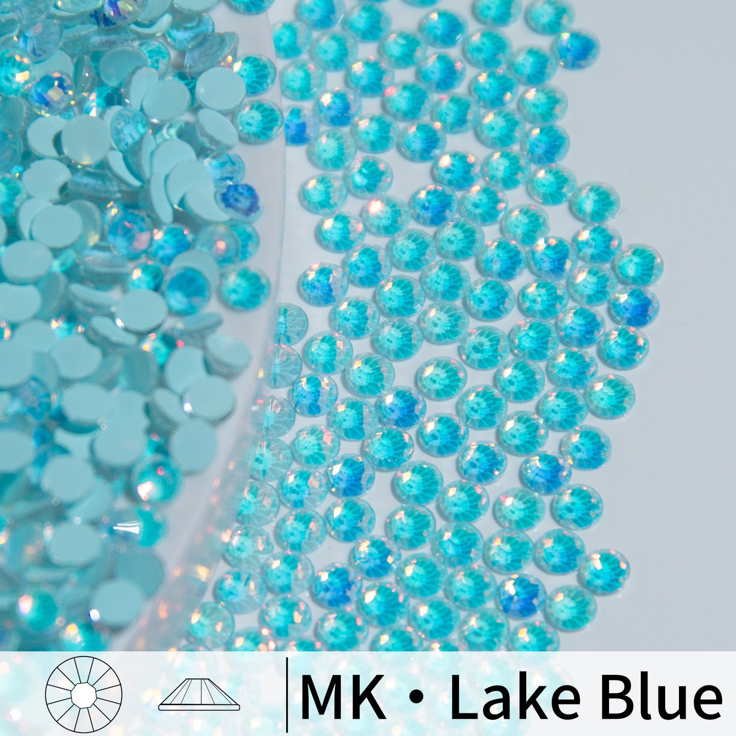 #194 MK Opal Lake Blue Glass Flat Back Rhinestones 1440pcs