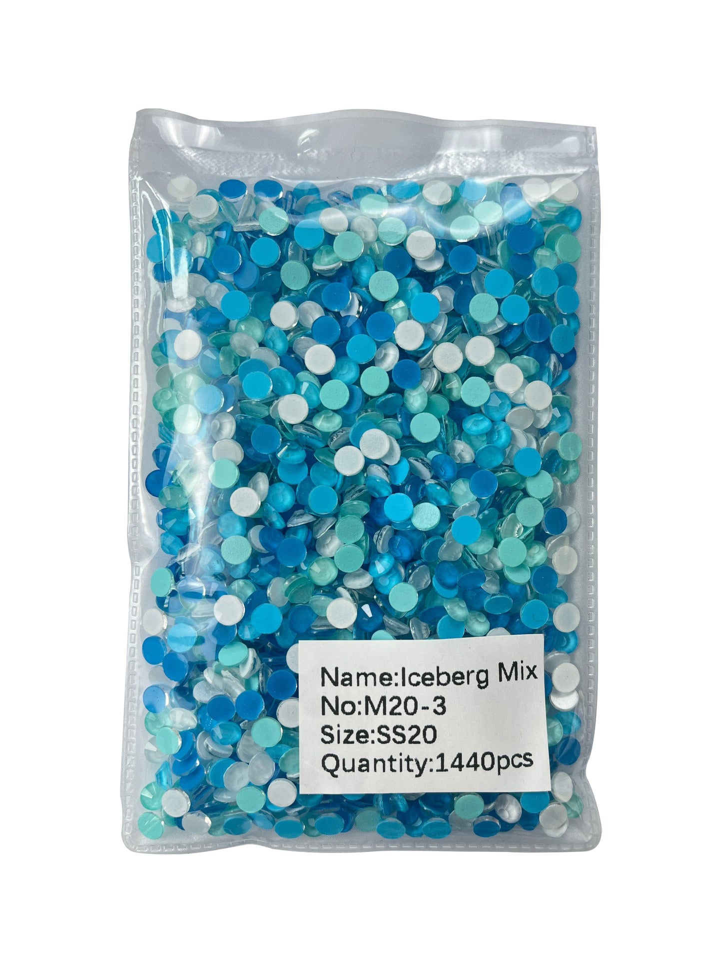 #M3 Iceberg Mixed Glass Flat Back Rhinestones 1440pcs