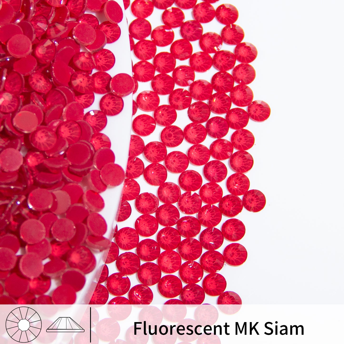 #157 Fluorescent MK Siam Glass Flat Back Rhinestones 1440pcs