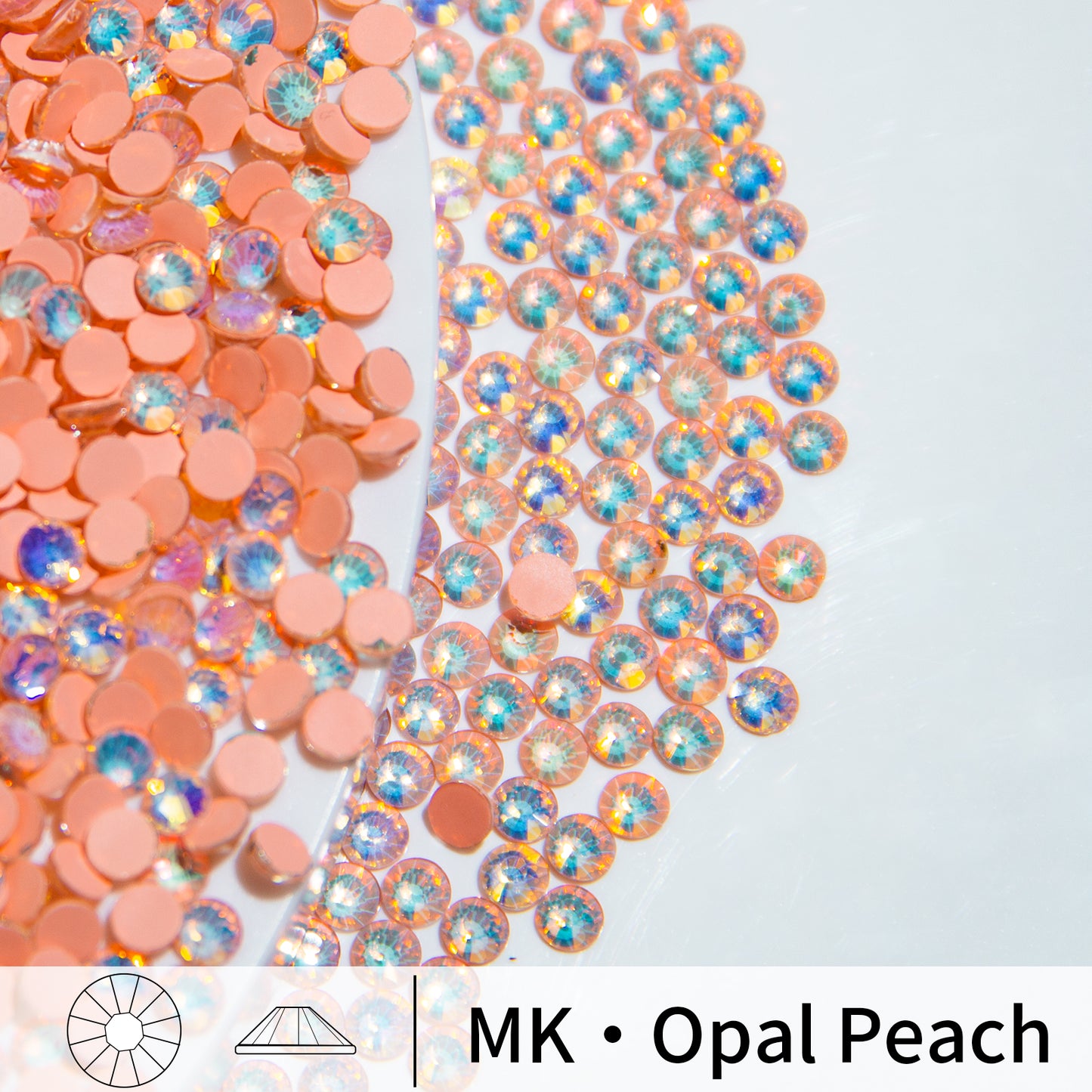 #162 MK Opal Peach Glass Flat Back Rhinestones 1440pcs