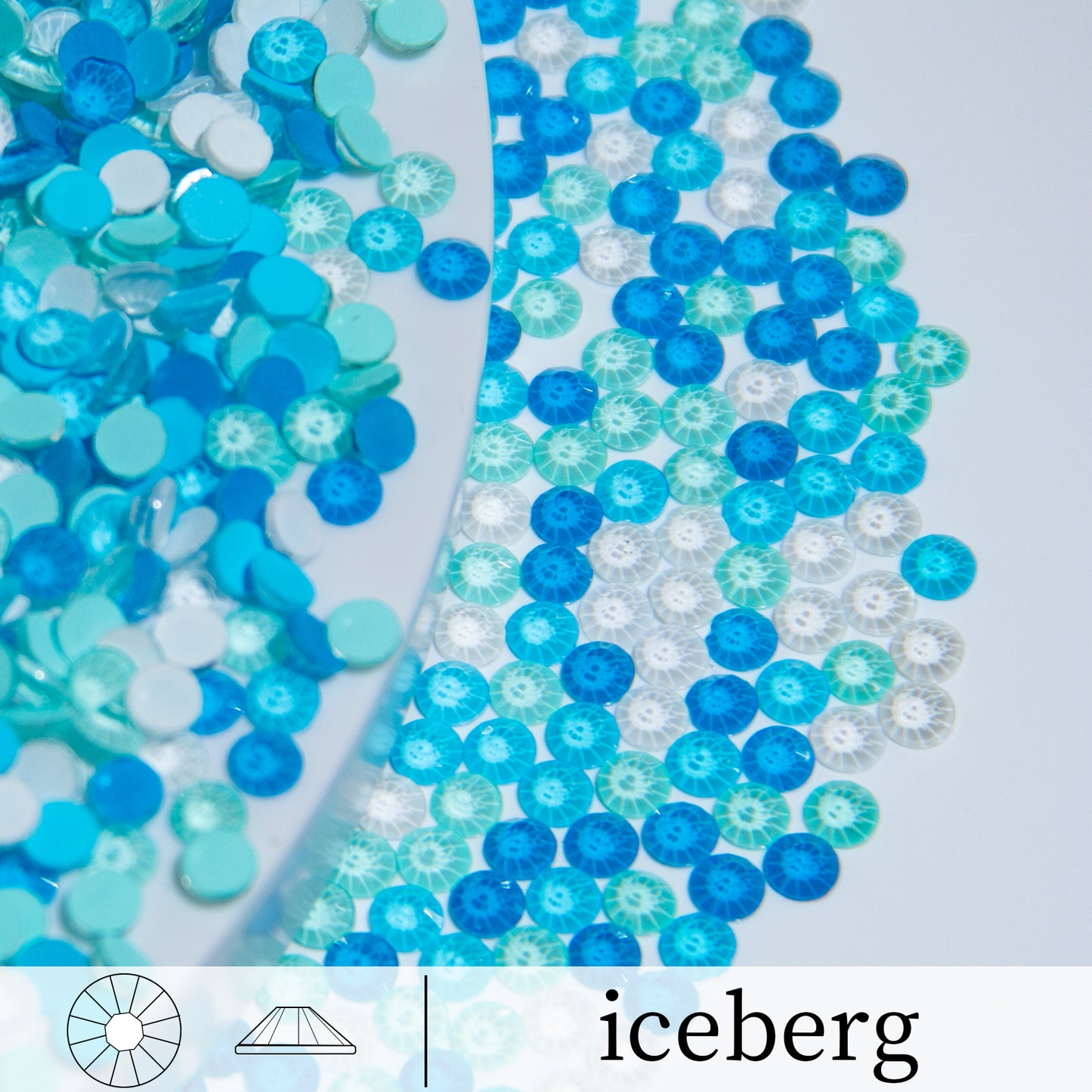 #M3 Iceberg Mixed Glass Flat Back Rhinestones 1440pcs