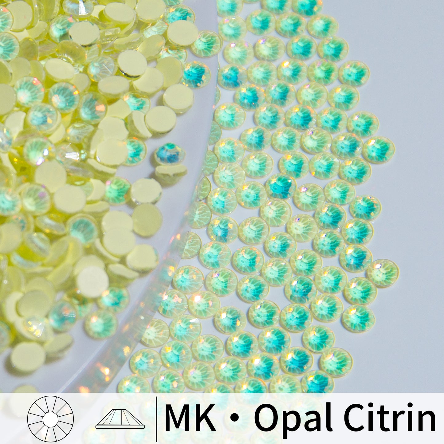 #163 MK Opal Citrin Glass Flat Back Rhinestones 1440pcs