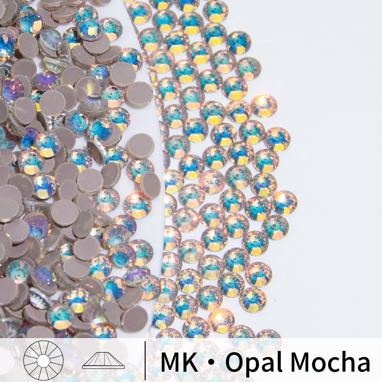 #193 MK Opal Mocha Glass Flat Back Rhinestones 1440pcs