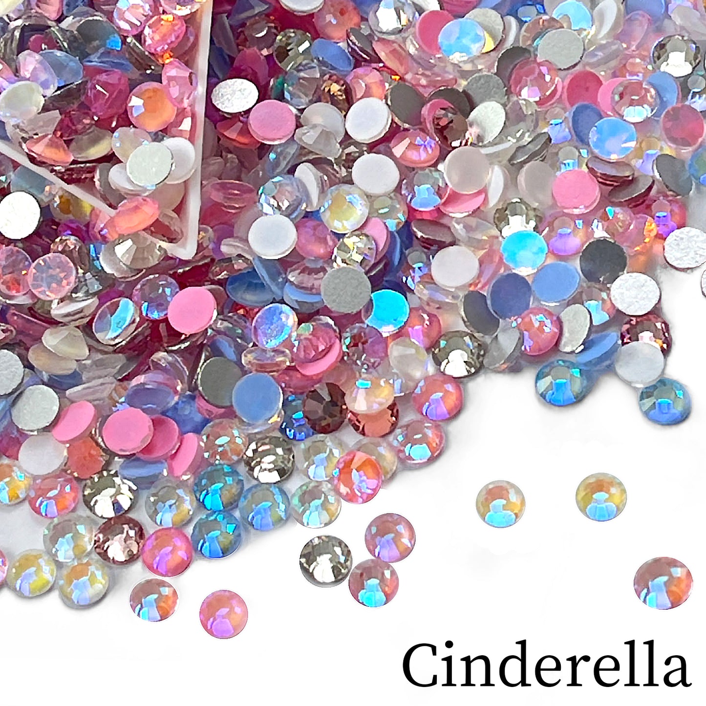 #M1 Cinderella Mix Glass Flat Back Rhinestones 1440pcs