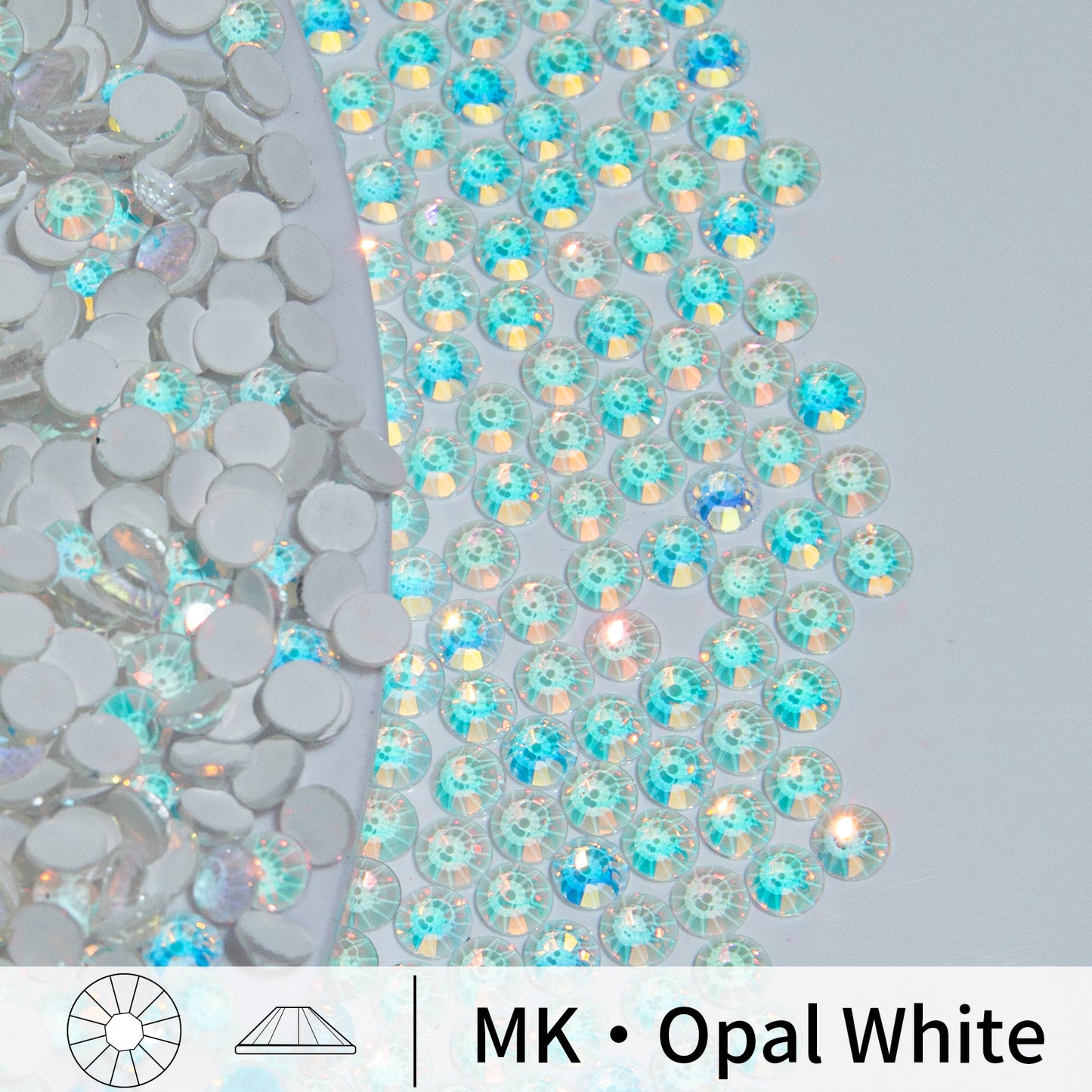 #169 MK Opal White Glass Flat Back Rhinestones 1440pcs