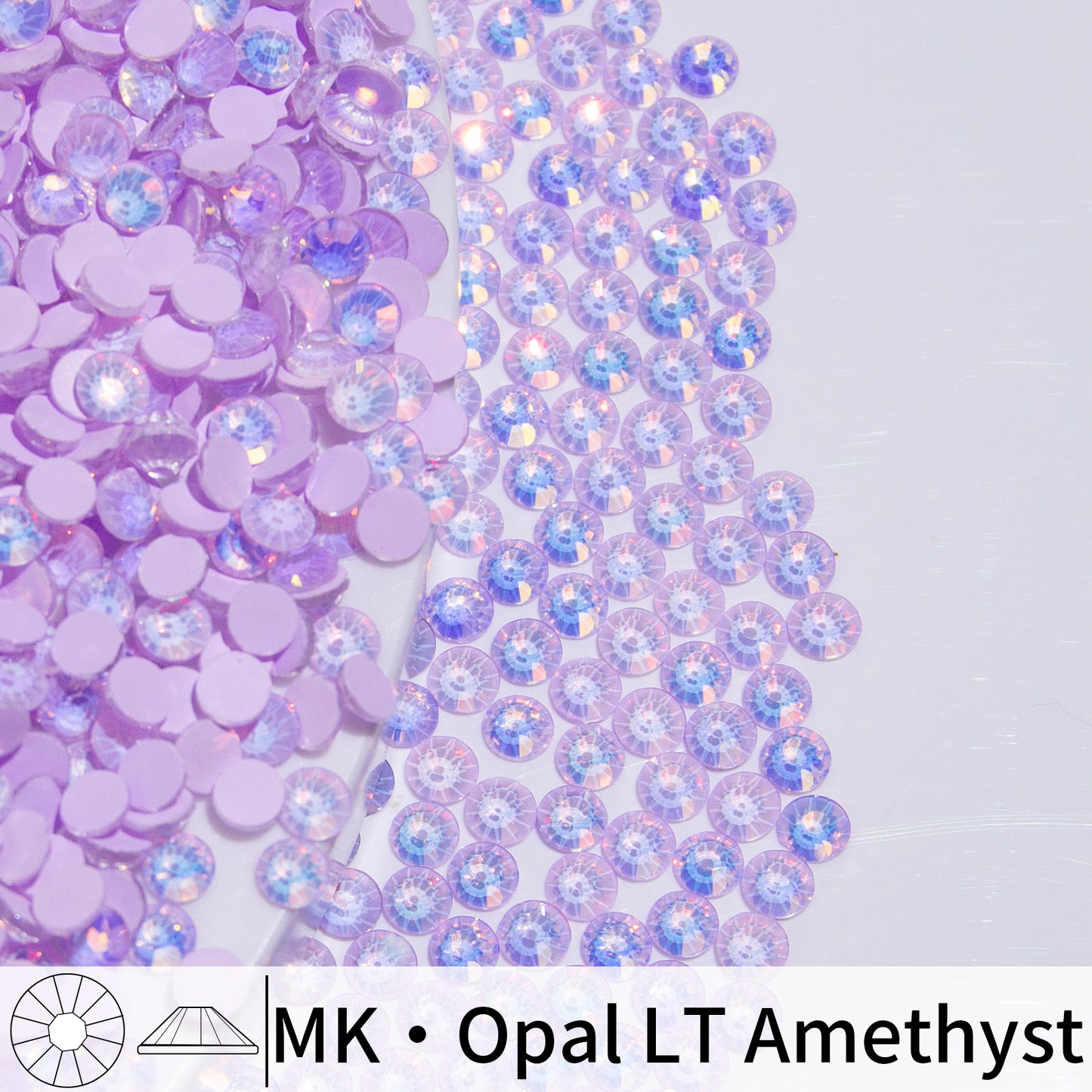 #164 MK Opal LT Amethyst Glass Flat Back Rhinestones 1440pcs