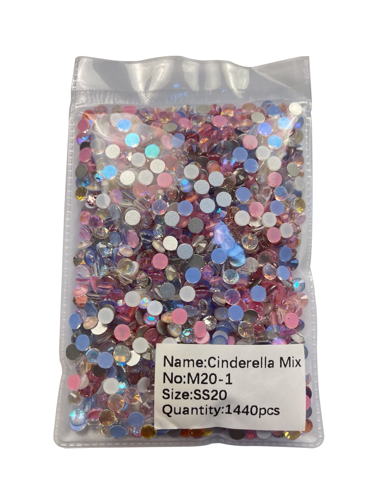 #M1 Cinderella Mix Glass Flat Back Rhinestones 1440pcs