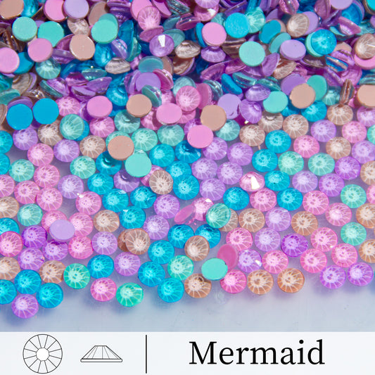 #M7 Mermaid Mixed Glass Flat Back Rhinestones 1440pcs