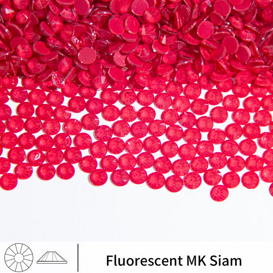 #157 Fluorescent MK Siam Glass Flat Back Rhinestones 1440pcs