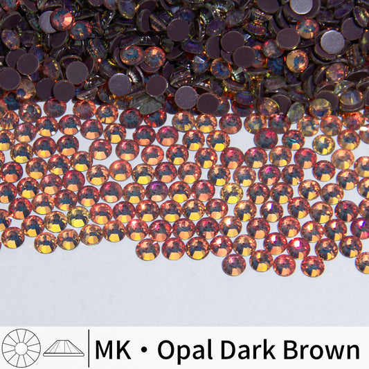 1440pcs MK Opal Dark Brown Glass Flat Back Rhinestones