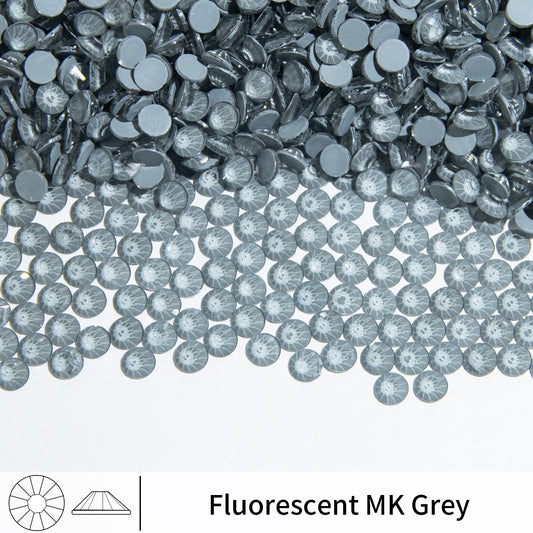 #153 Fluorescent MK Grey Glass Flat Back Rhinestones 1440pcs