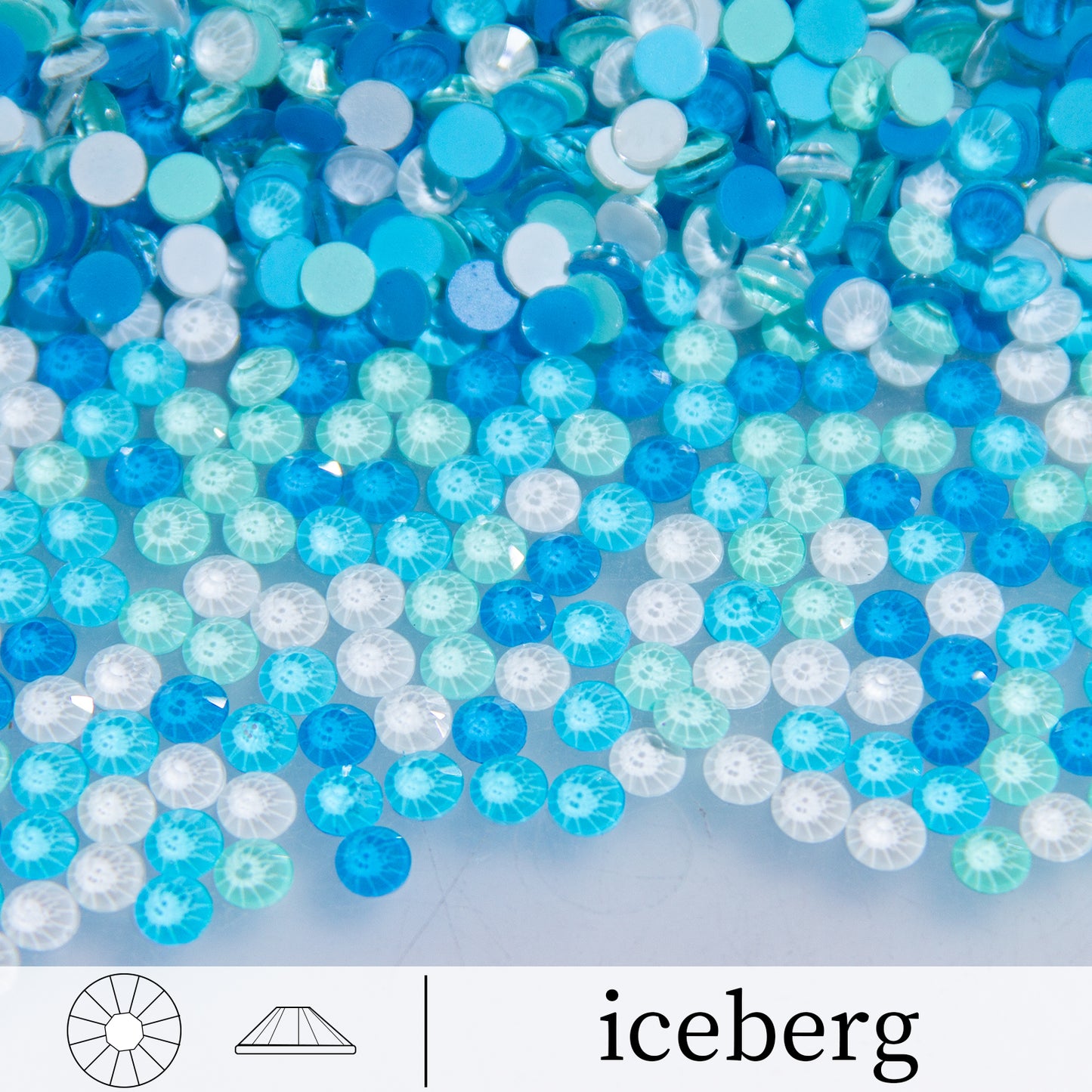 #M3 Iceberg Mixed Glass Flat Back Rhinestones 1440pcs