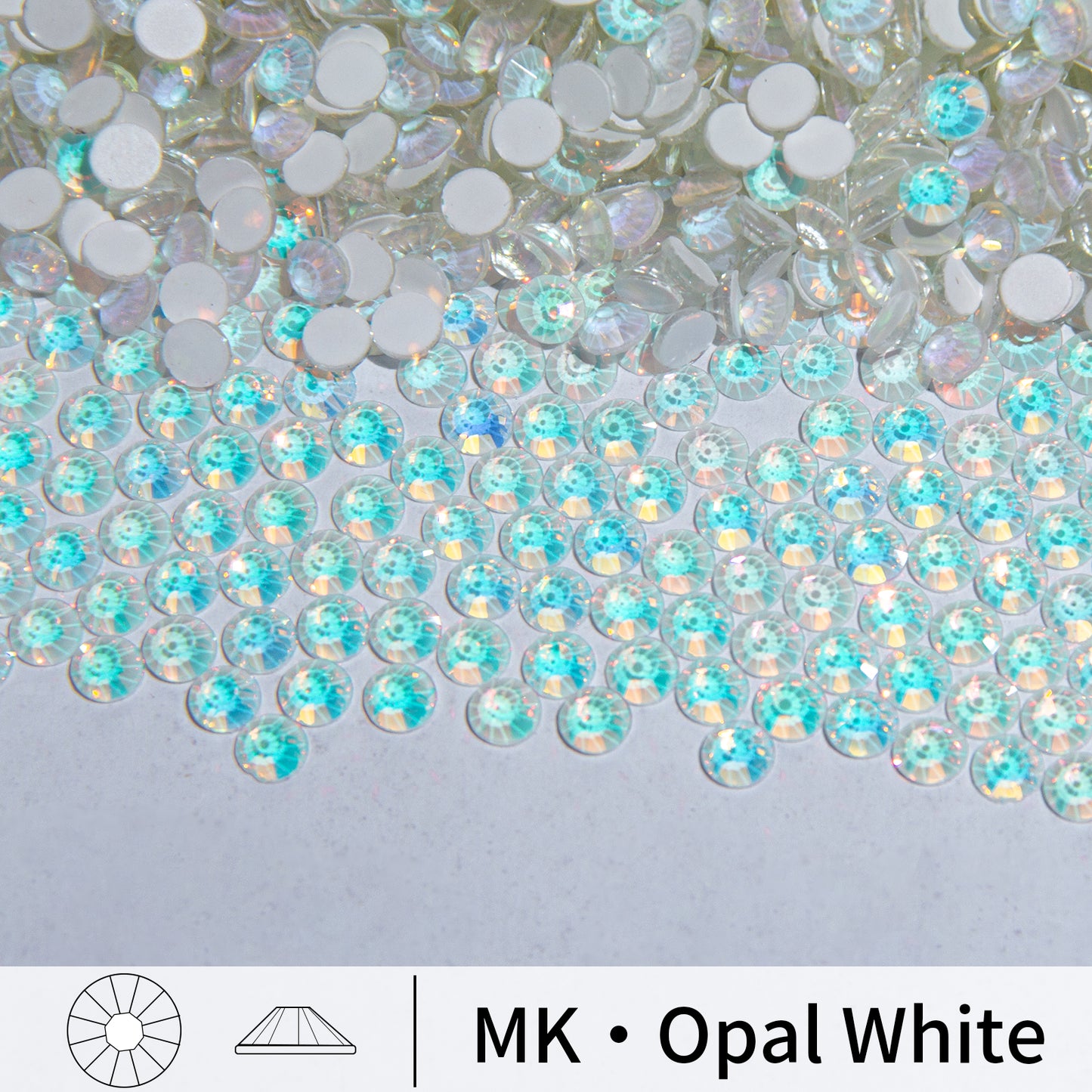 #169 MK Opal White Glass Flat Back Rhinestones 1440pcs