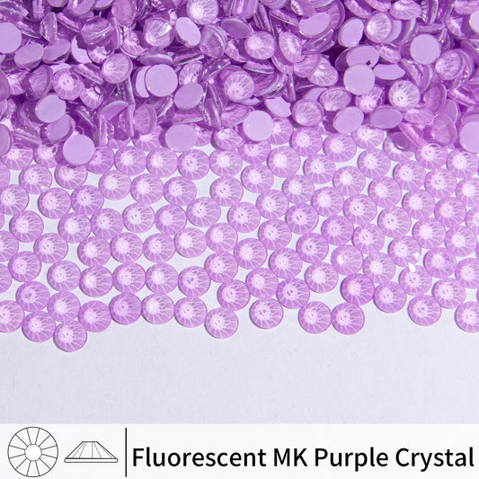 #151 Fluorescent MK Purple Crystal Glass Flat Back Rhinestones 1440pcs