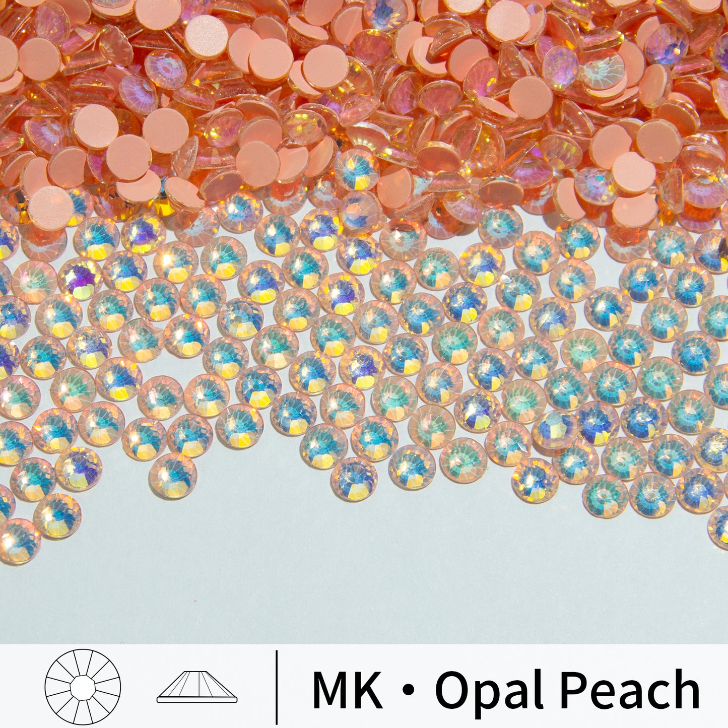 #162 MK Opal Peach Glass Flat Back Rhinestones 1440pcs