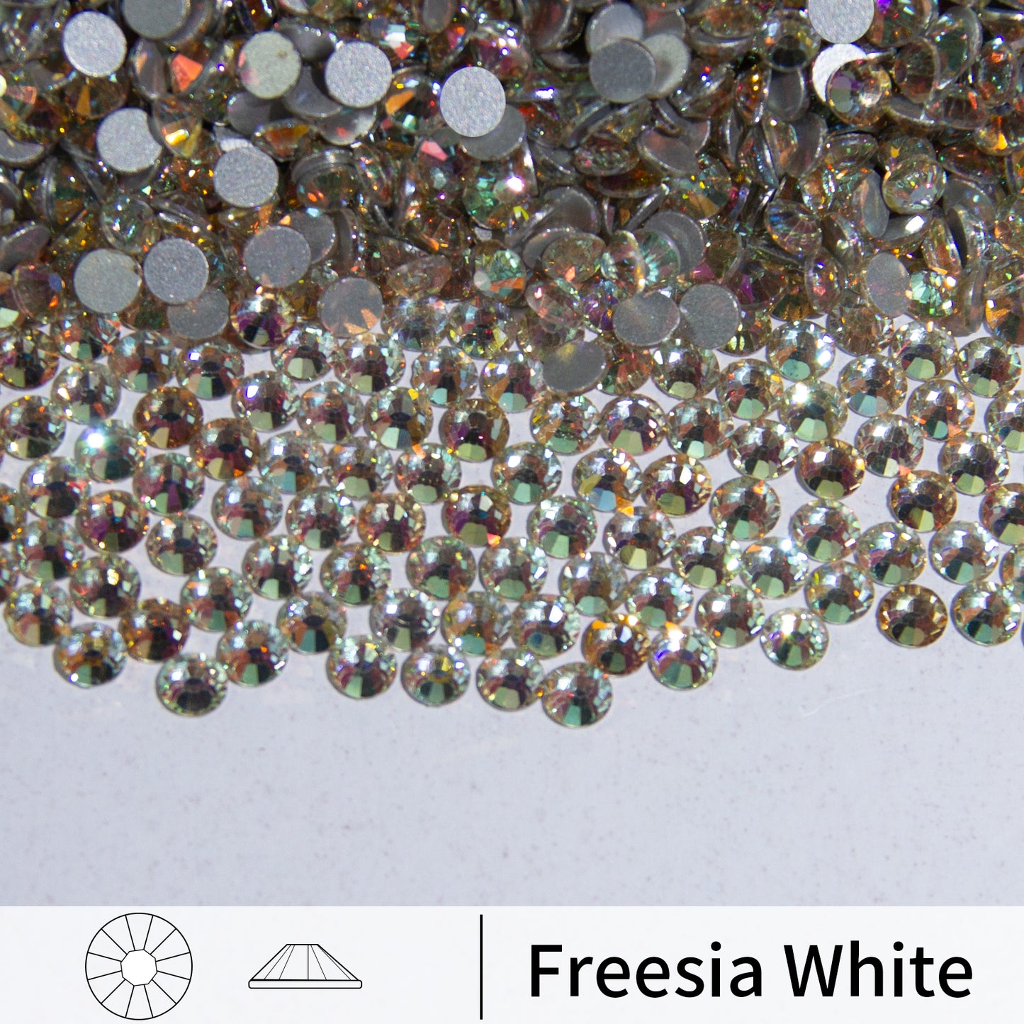 #172 Freesia White Glass Flat Back Rhinestones 1440pcs