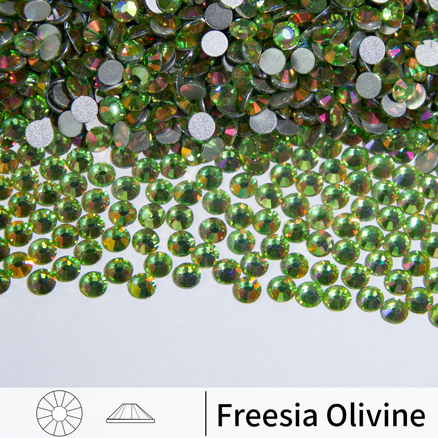 #175 Freesia Olivine Glass Flat Back Rhinestones 1440pcs
