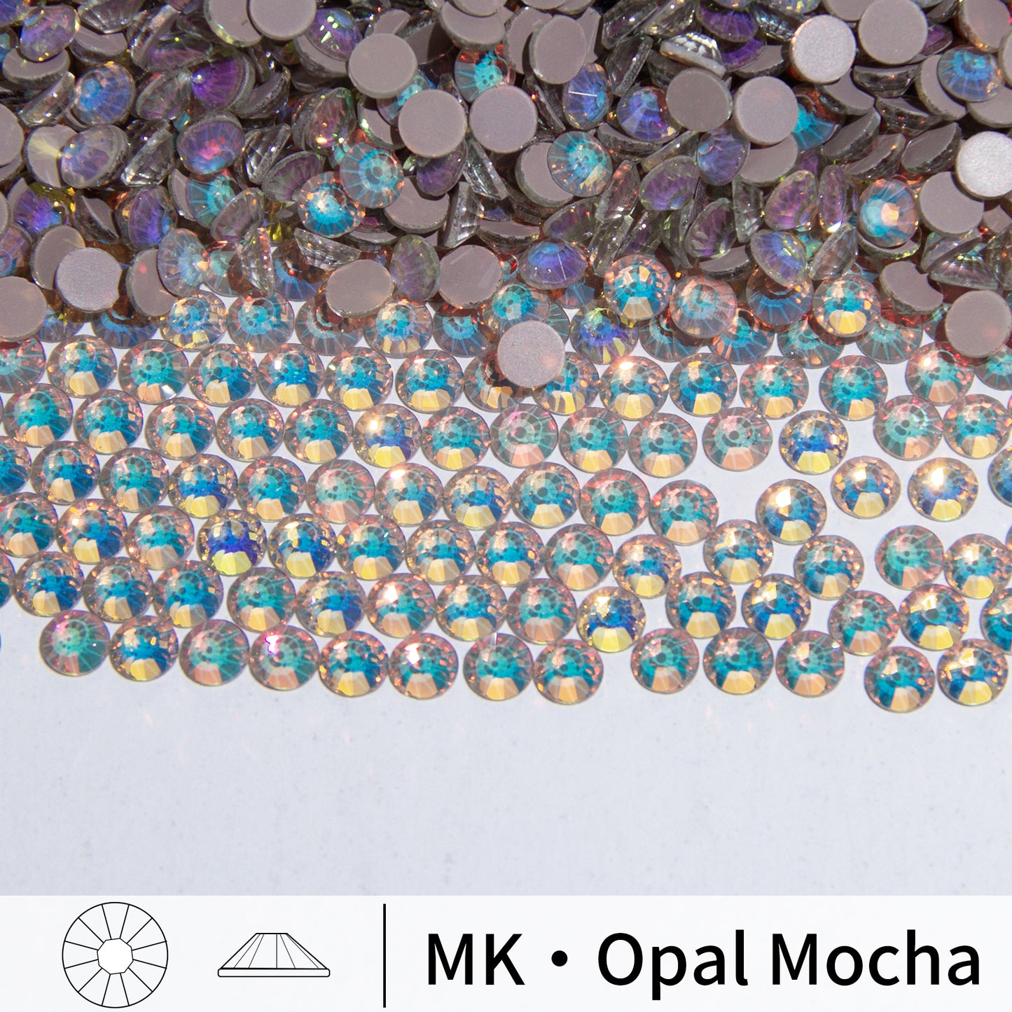 #193 MK Opal Mocha Glass Flat Back Rhinestones 1440pcs