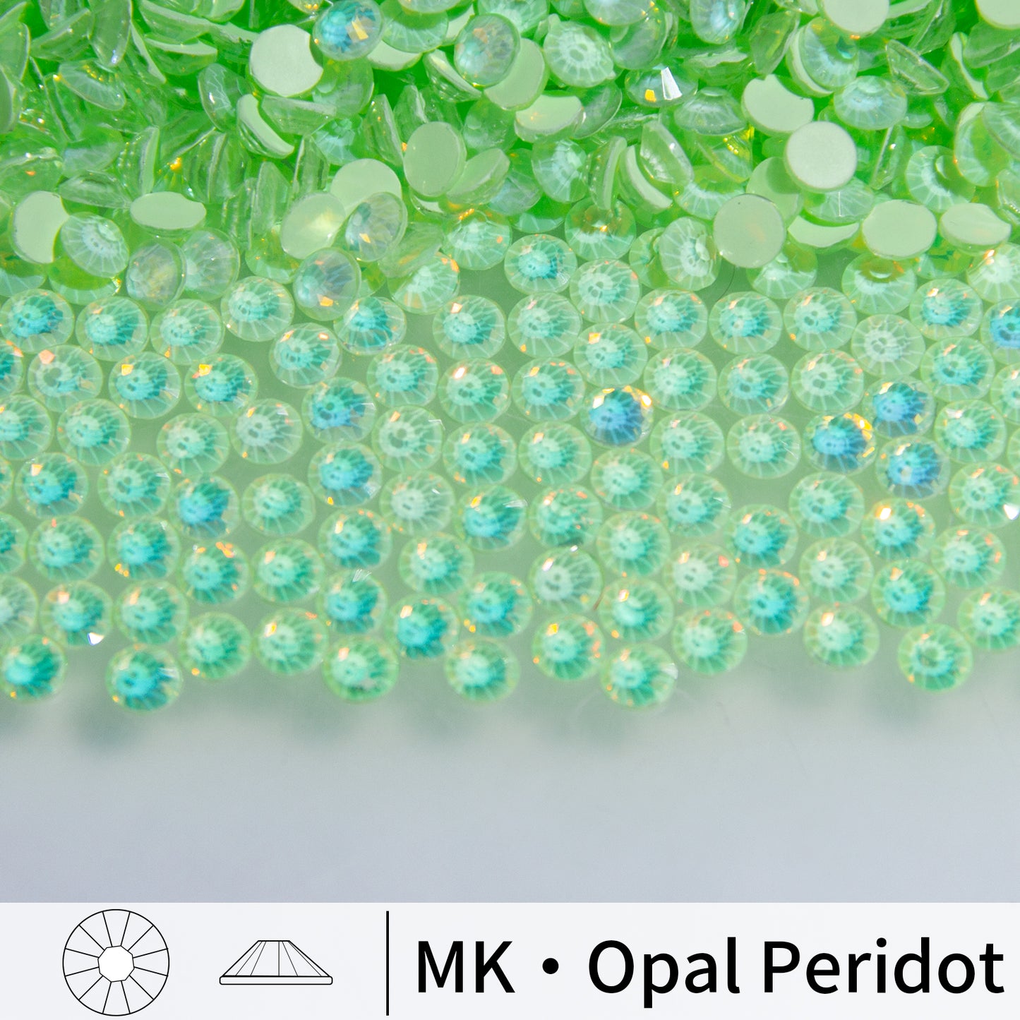 #167 MK Opal Peridot Glass Flat Back Rhinestones 1440pcs