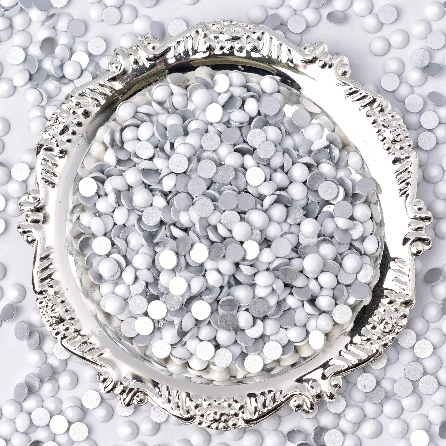 #30 White Alabaster Back Rhinestones 1440pcs