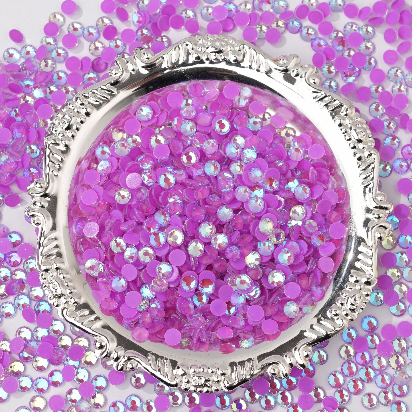 #101 Fluorescent Amethyst AB Glass Flat Back Rhinestones 1440pcs