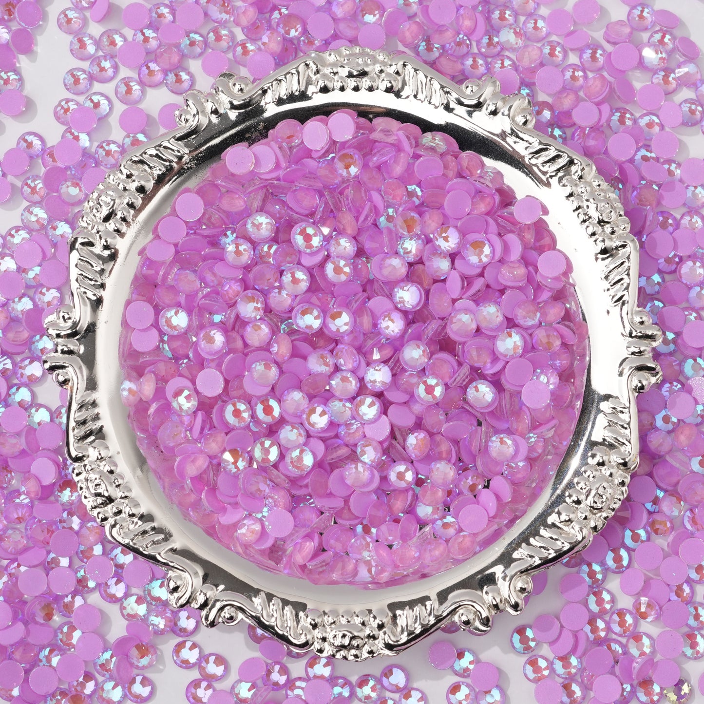 #102 Fluorescent LT Amethyst AB Glass Flat Back Rhinestones 1440pcs