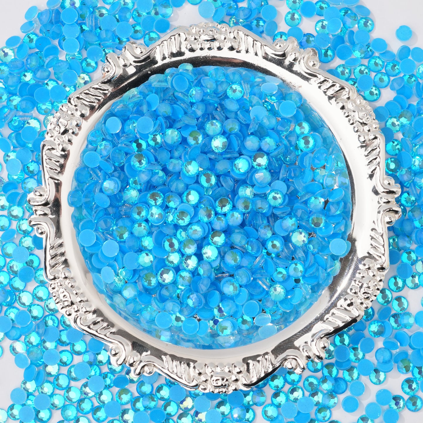 #103 Fluorescent Sapphire AB Glass Flat Back Rhinestones 1440pcs