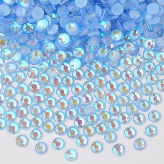 #104 Fluorescent LT Sapphire AB Glass Flat Back Rhinestones 1440pcs