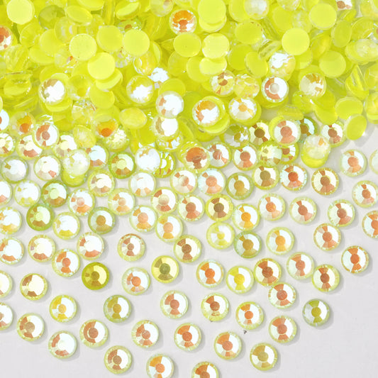 #105 Fluorescent Citrine AB Glass Flat Back Rhinestones 1440pcs
