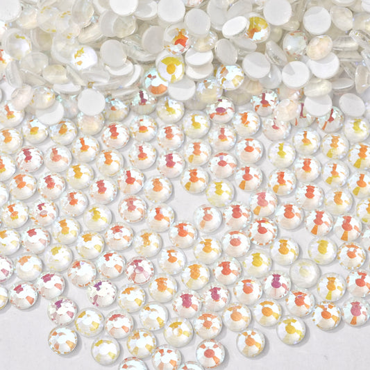 #107 Fluorescent Crystal AB Glass Flat Back Rhinestones 1440pcs