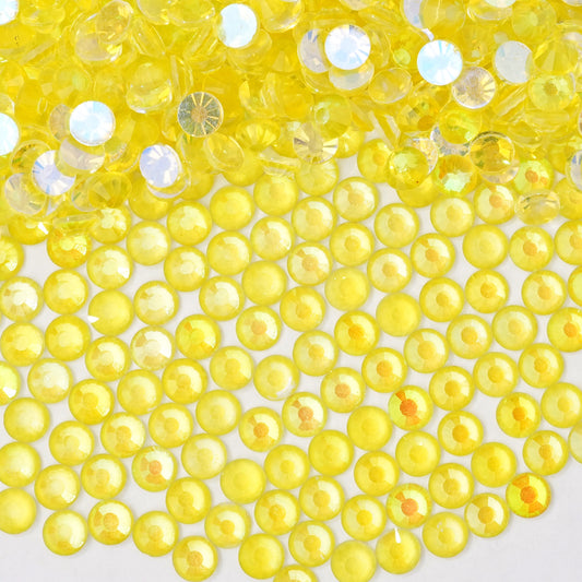 #142 Fluorescent Aurora Citrine  Glass Flat Back Rhinestones 1440pcs