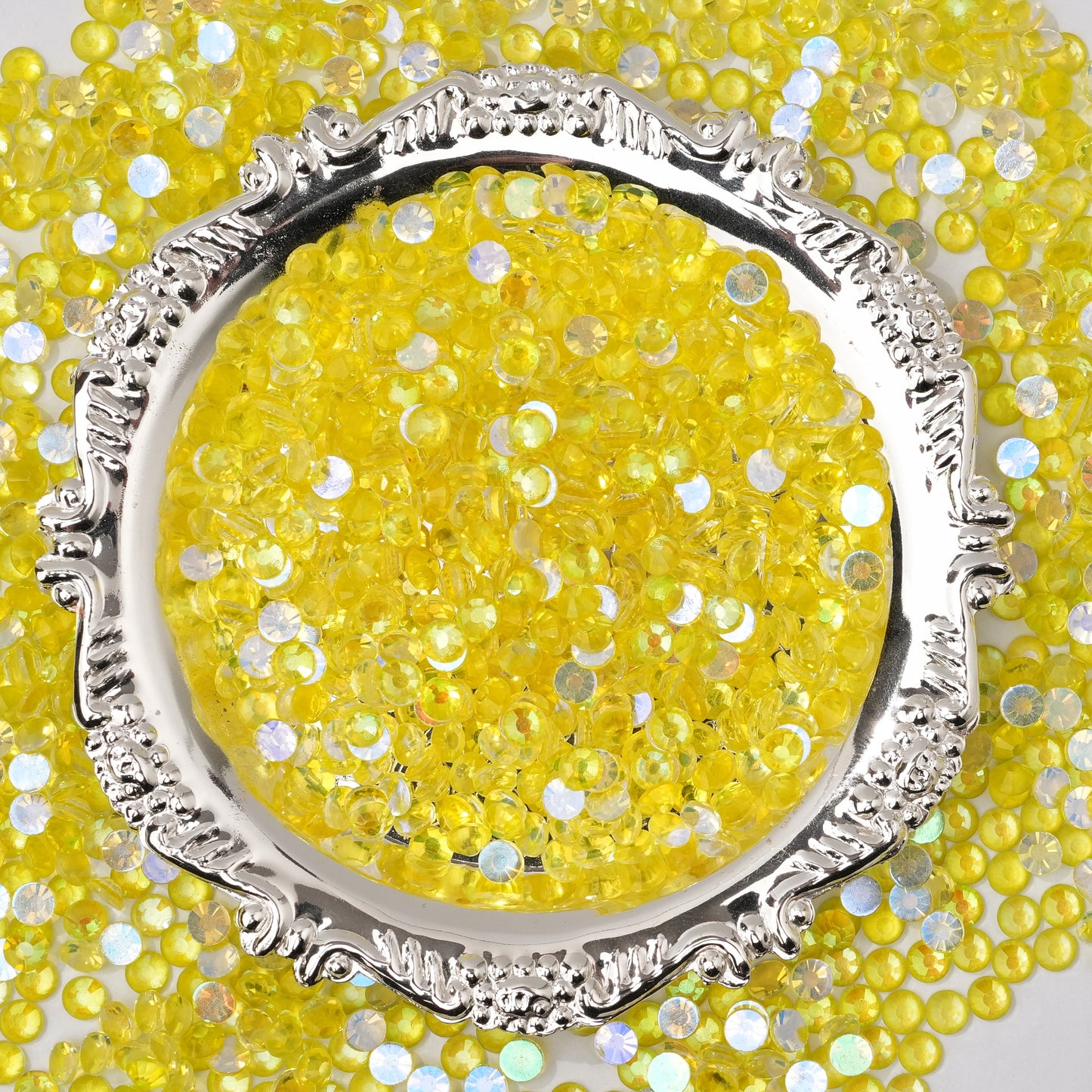 #142 Fluorescent Aurora Citrine  Glass Flat Back Rhinestones 1440pcs