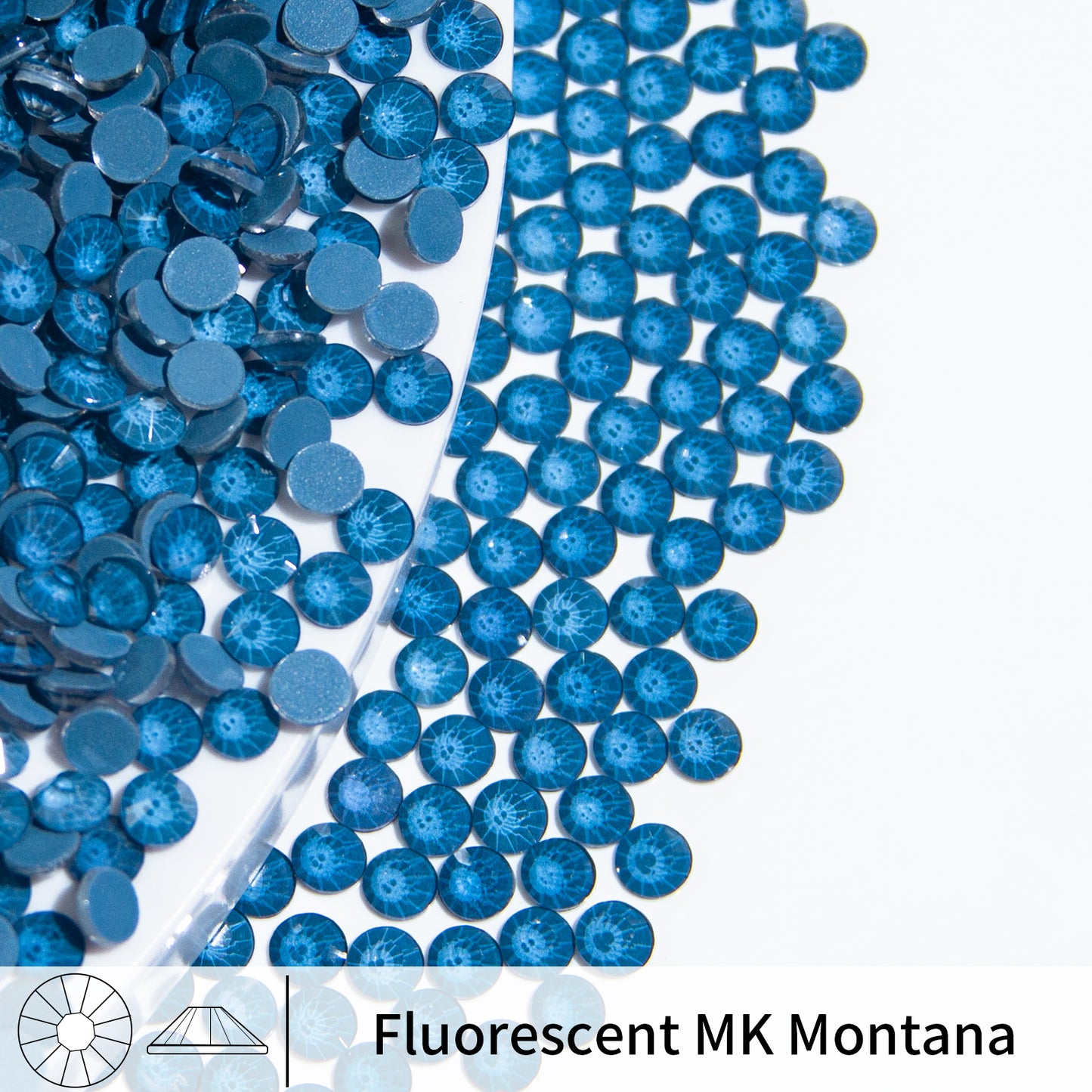 #158 Fluorescent MK Montana Glass Flat Back Rhinestones 1440pcs