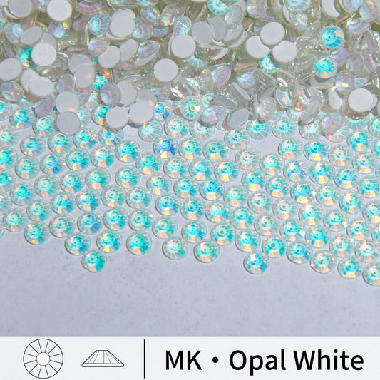 #169 MK Opal White Glass Flat Back Rhinestones 1440pcs