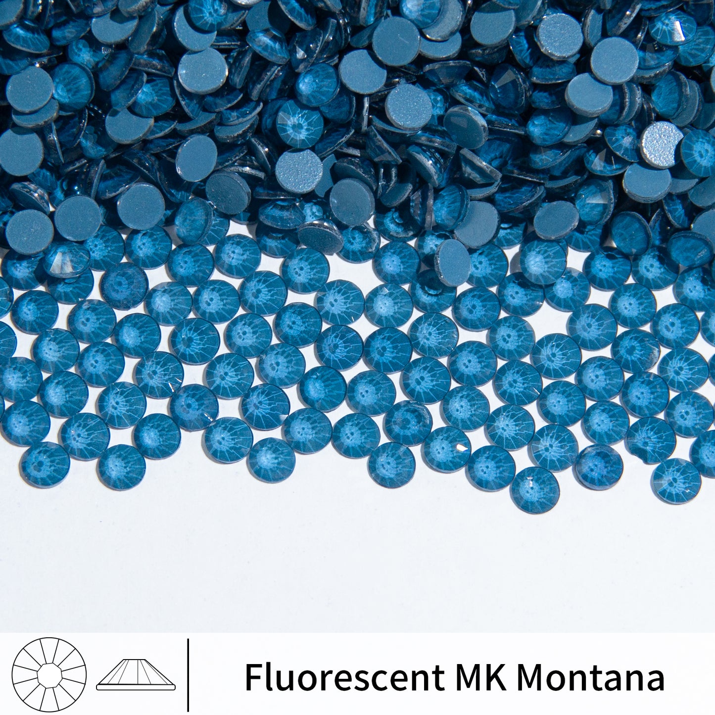 #158 Fluorescent MK Montana Glass Flat Back Rhinestones 1440pcs