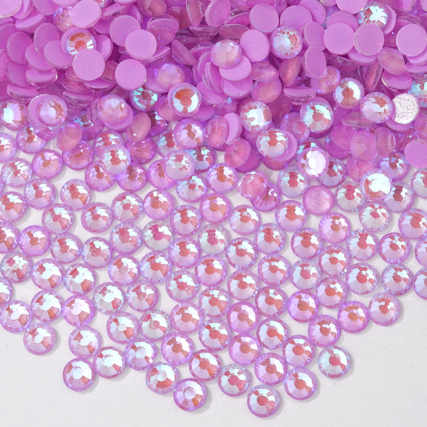 #102 Fluorescent LT Amethyst AB Glass Flat Back Rhinestones 1440pcs