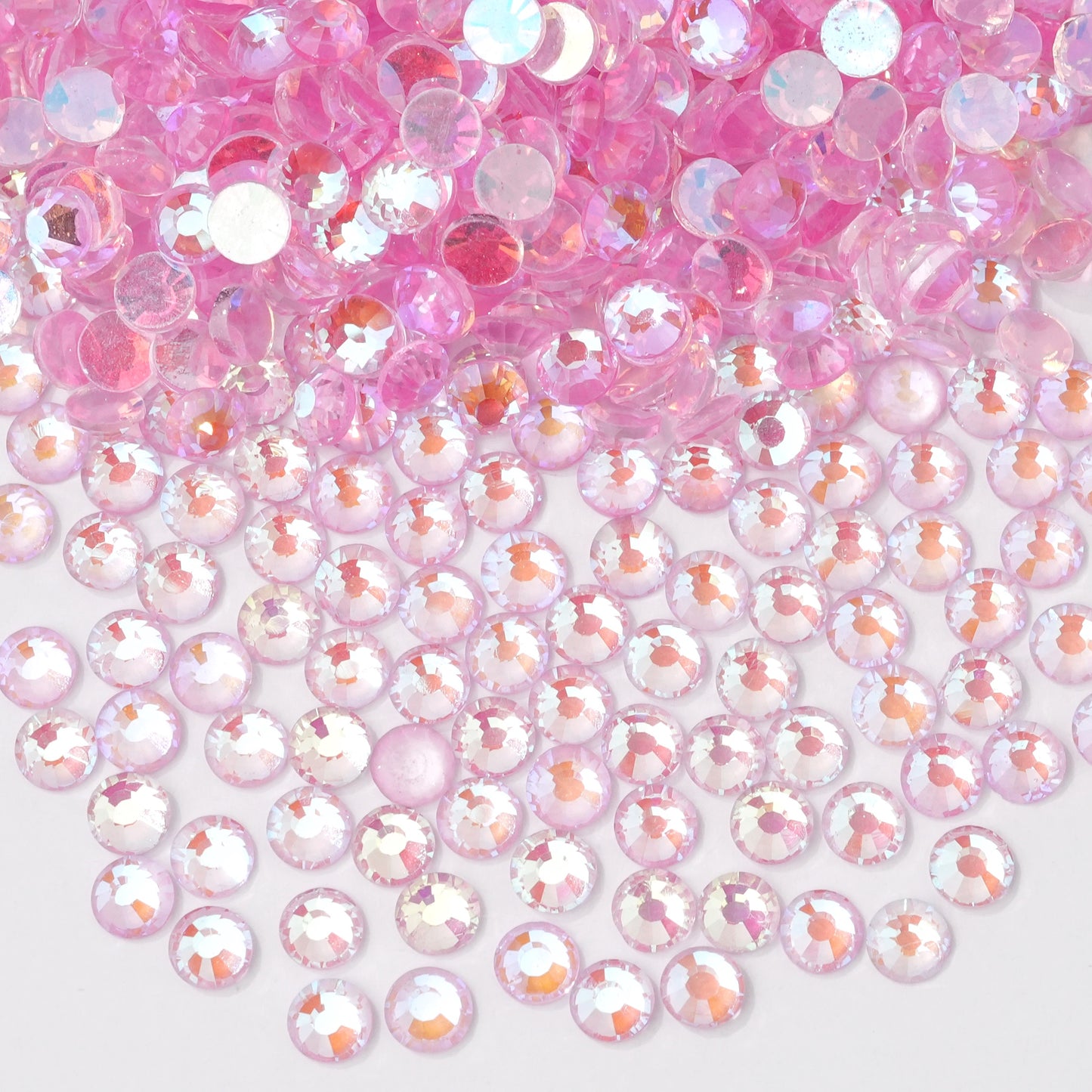 #095 Fluorescent Aurora Pink Glass Flat Back Rhinestones 1440pcs